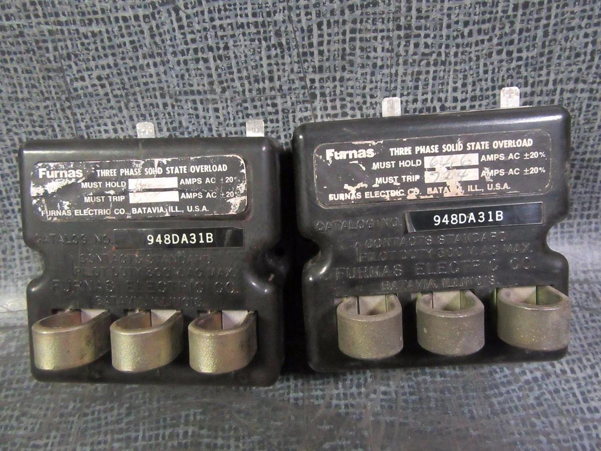 Used FURNAS SOLID STATE OVERLOAD RELAY 948DA31B TRANE # 13280006