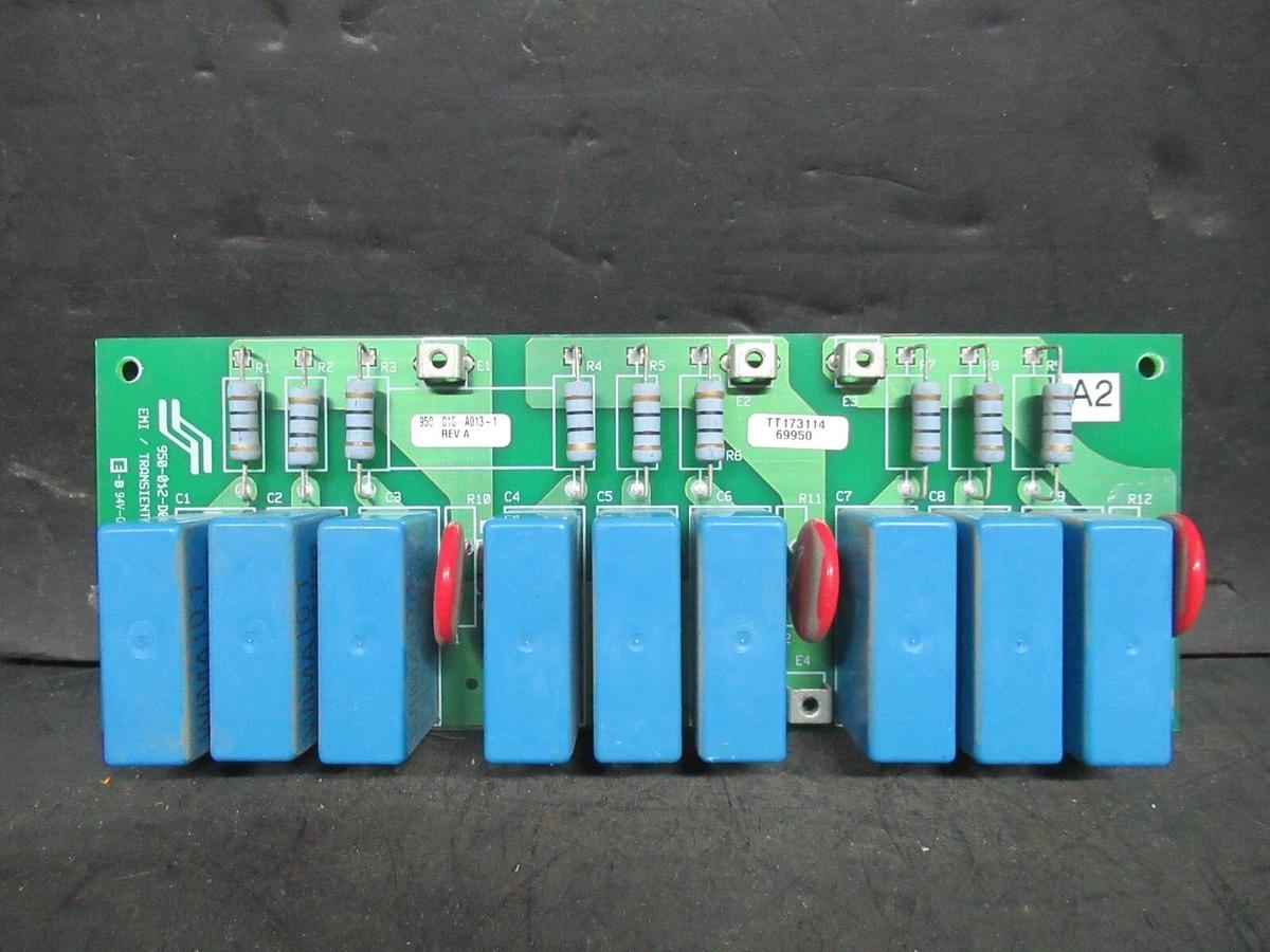 Used EMI / TRANSIENT SUPPRESSOR CIRCUIT BOARD 950-012-D013-1 REV. A 950-016-A013-1-A