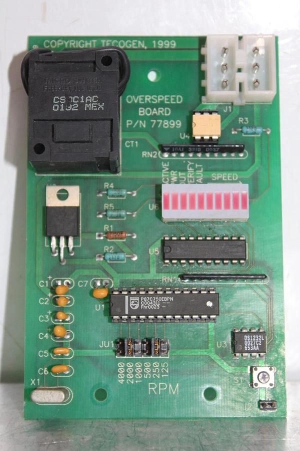 Used TECOGEN OVERSPEED CIRCUIT BOARD W/ MICROSWITCH **WARRANTY INCLUDED**