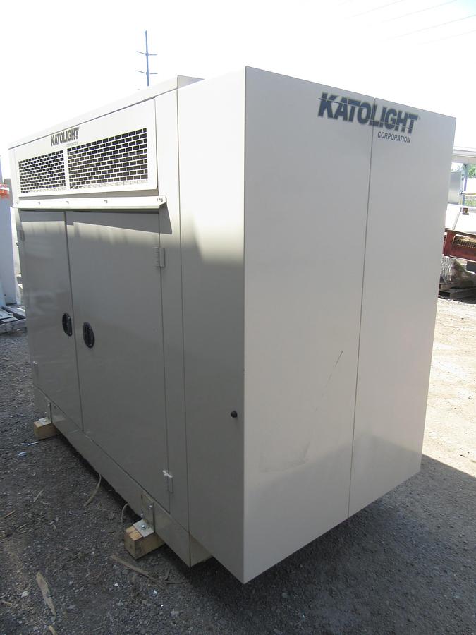 Used 30 KW NATURAL GAS PROPANE GENERATOR KATOLIGHT 120/240V RE-CONNECTABLE 347HRS VIDEO WE SHIP