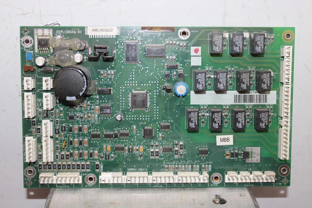 Used CARRIER HVAC CHILLER CONTROL CIRCUIT BOARD CEPL130346-01 48EJ503222