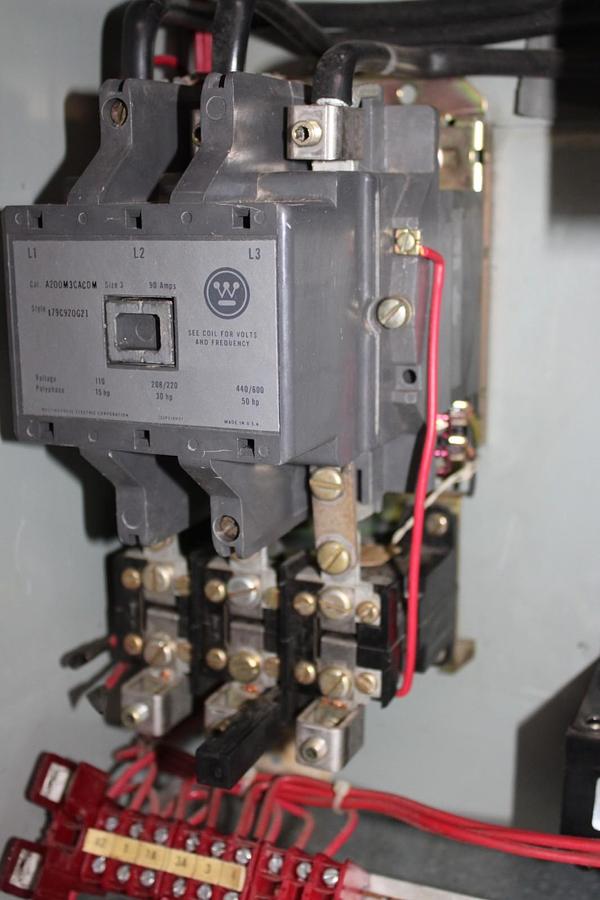 Used WESTINGHOUSE TYPE-W MCC STARTER CONTROL BUCKET 18" SIZE 3 90 AMP 600 VAC