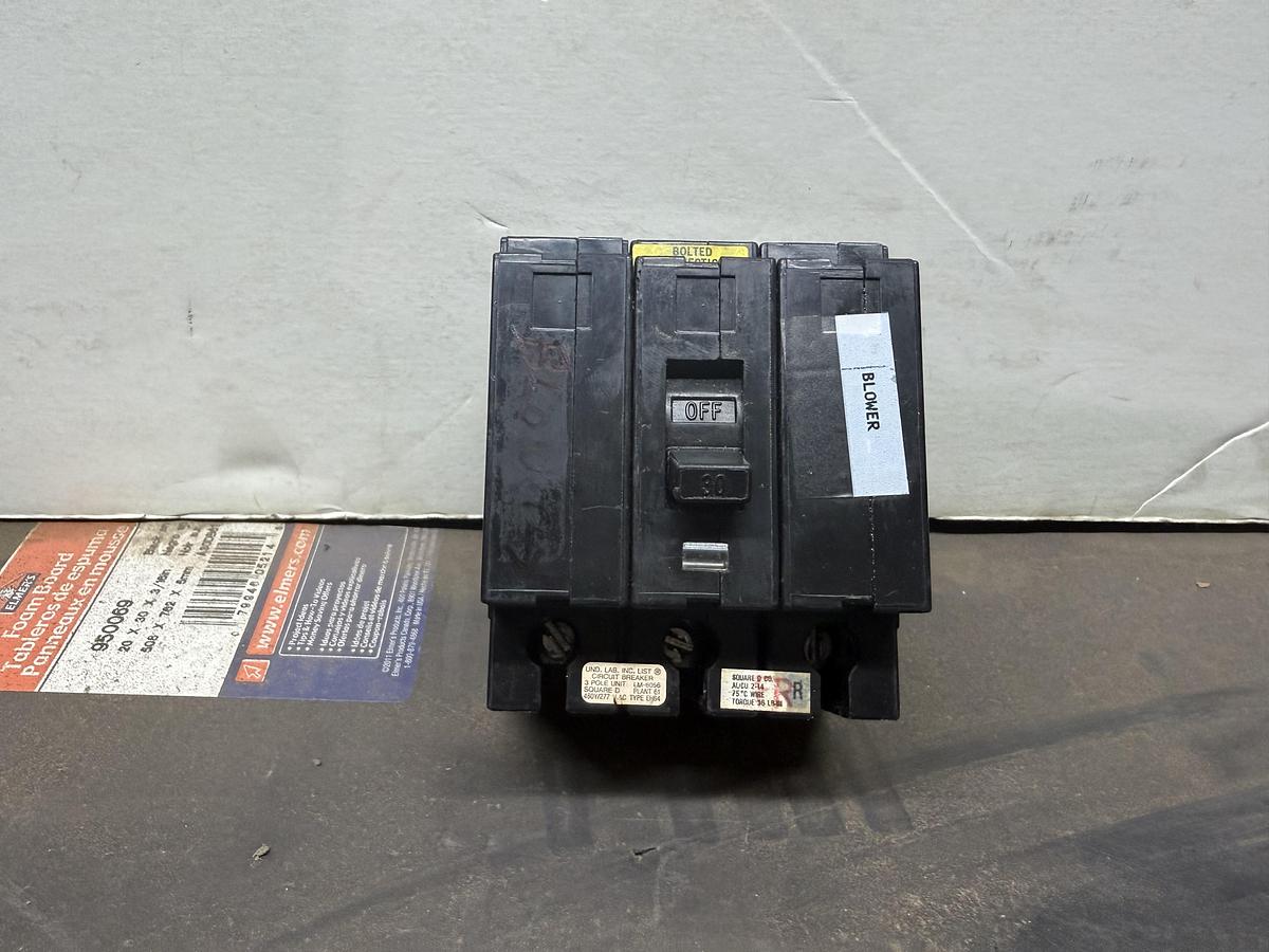 Used MARATHON FUSE HOLDER 6R60A3B 600 VOLT 60 AMP FOR CLASS R FUSES