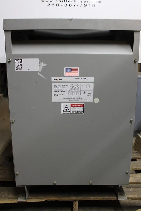 Used FEDERAL PACIFIC TRANSFORMER 36-B 20 kVA PRI: 460V SEC: 460Y/266V 3-PHASE