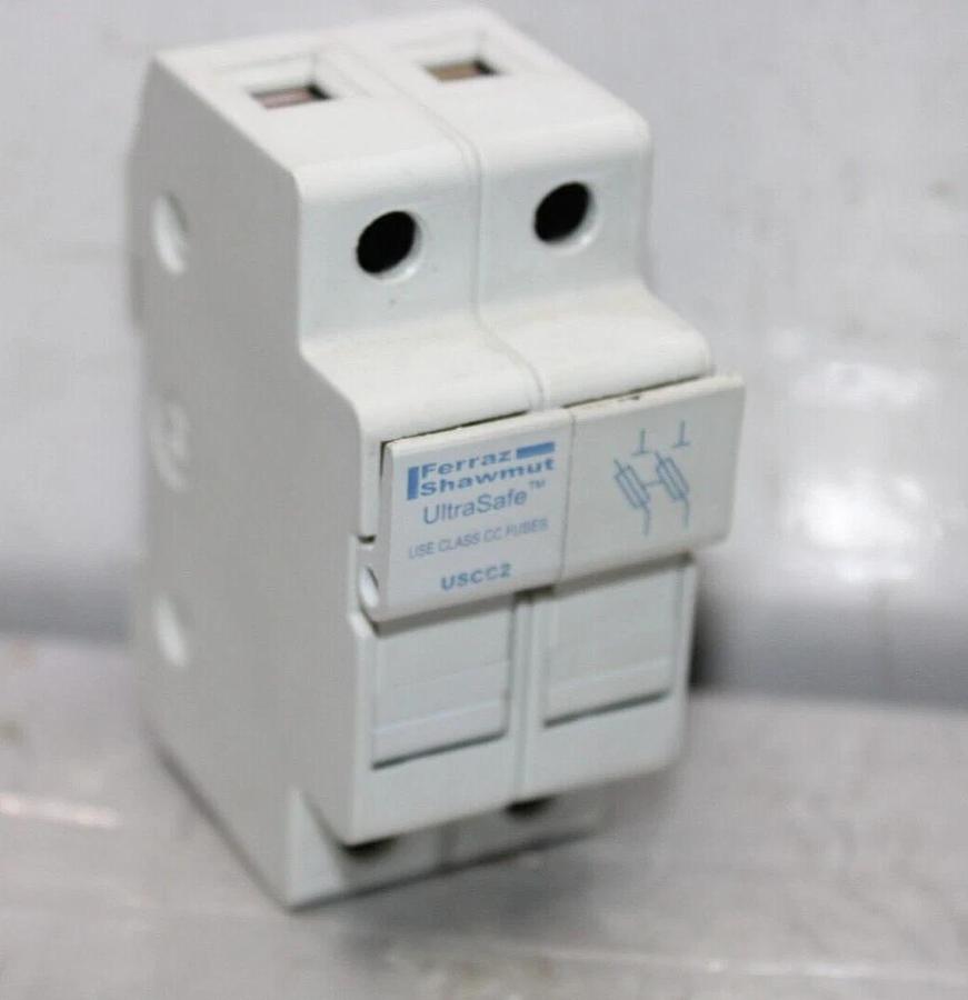 Used FERRAZ SHAWMUT ULTRASAFE FUSE HOLDER USCC2 P216489 2-POLE 600 VOLT 30 AMP