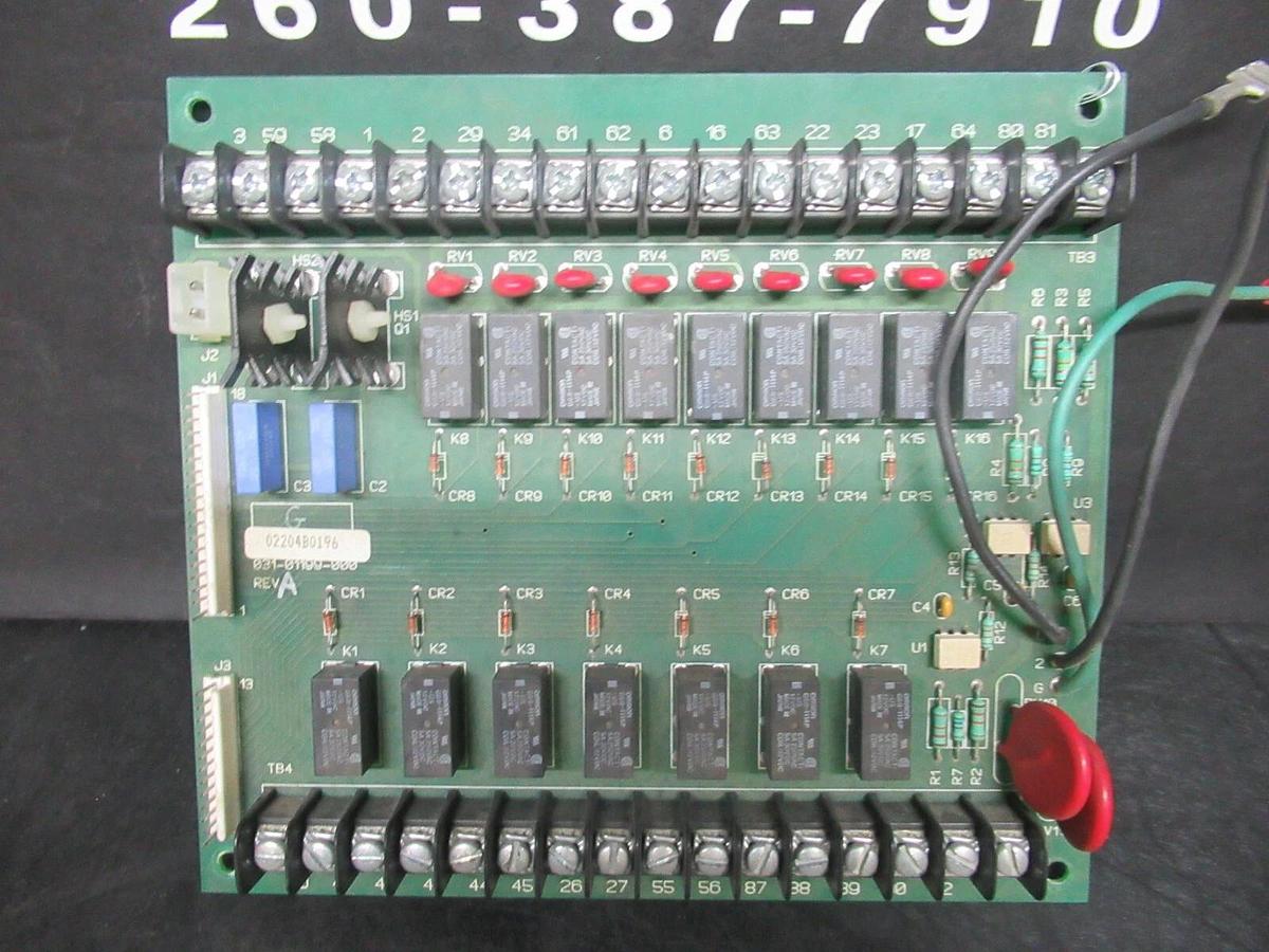 Used YORK CHILLER CONTROL BOARD 031-01199-00 REV. A 031-01199 REV. 1 **WARRANTY**