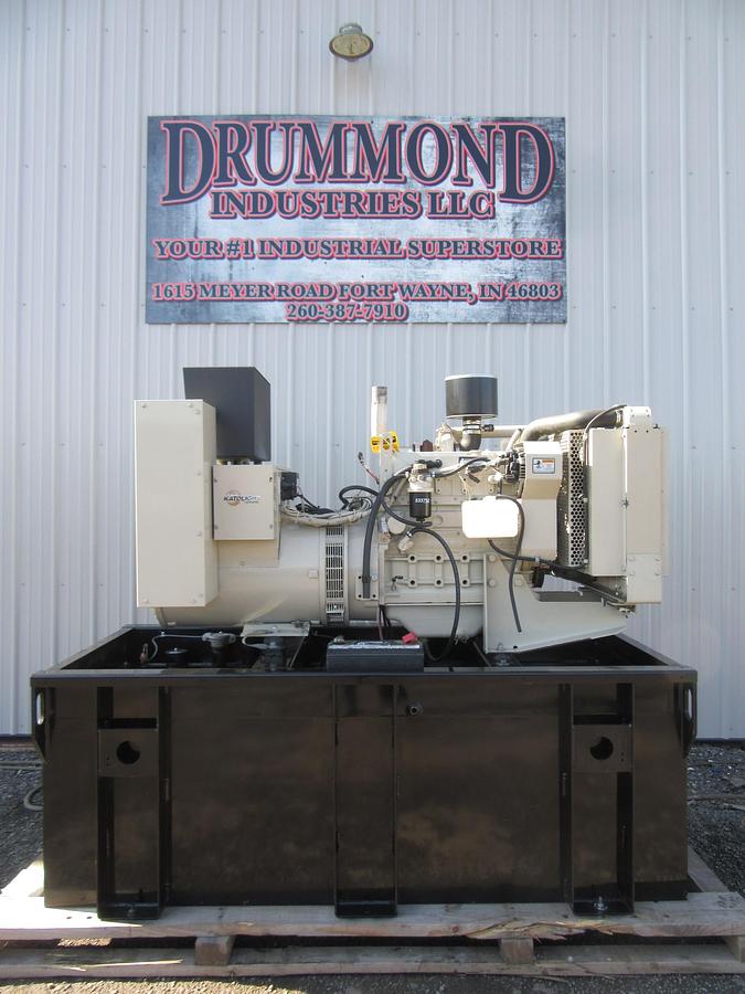 Used 60 KW DIESEL GENERATOR KATOLIGHT 120/240V RE-CONNECTABLE 931 HRS VIDEO WE SHIP