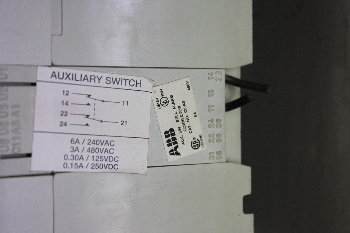 Used ABB CIRCUIT BREAKER S5H 400 AMP 3-POLE 600 VOLT W/ AUXILIARY SWITCH