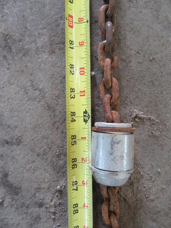 Used 1/4 TON COFFING CHAIN HOIST 230/460 VAC 3 PH W/ MANUAL TROLLEY EC05163 10' / 7'