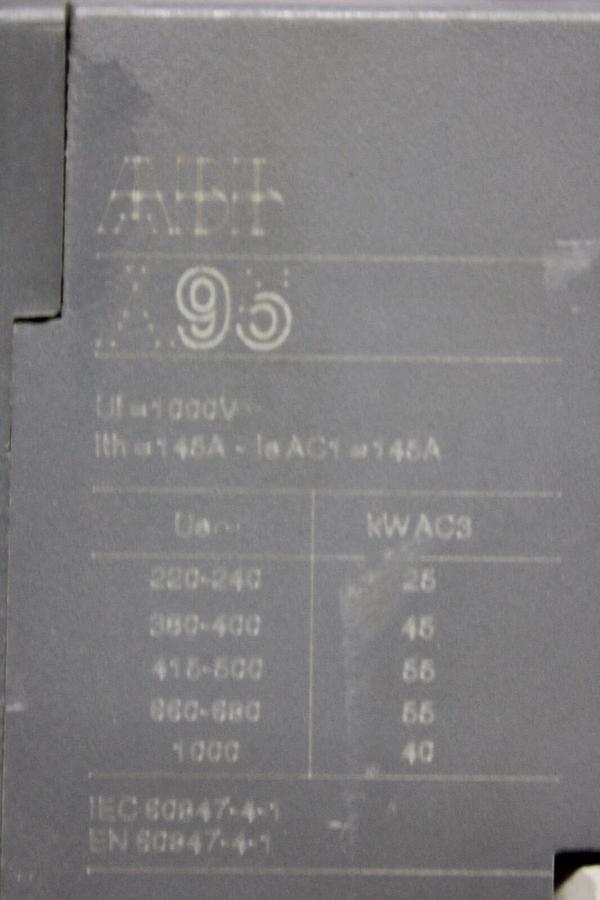 Used ABB CONTACTOR A95-30 125 AMP 600 VAC 3-POLE 3-PHASE 75 HP **WARRANTY**