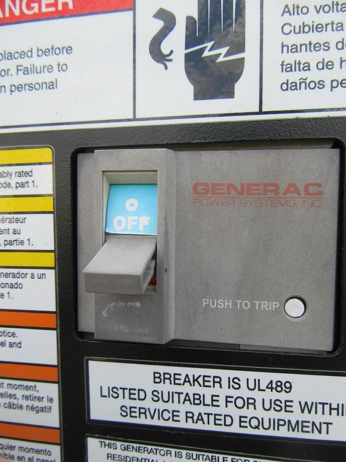 Used 35 KW GENERATOR GENERAC NATURAL GAS LP PROPANE 120/240 VOLT 1 PH 30 KW 40KW 2015