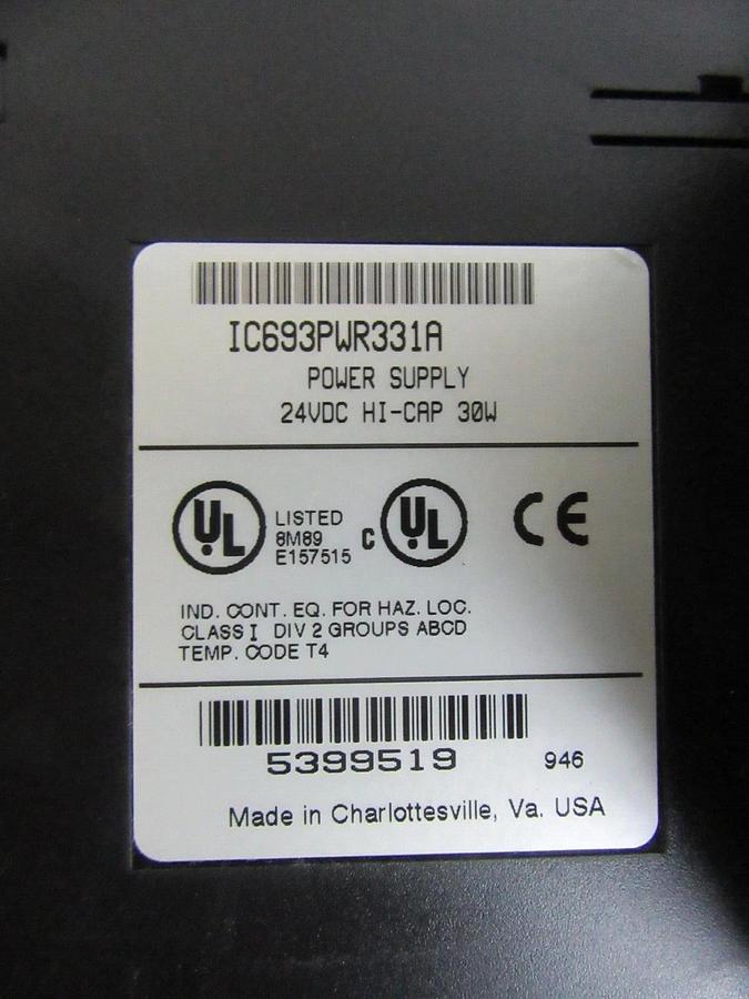 Used GE FANUC POWER SUPPLY MODULE AND 5-SLOT BASE IC693PWR331A IC693CPU311-CE
