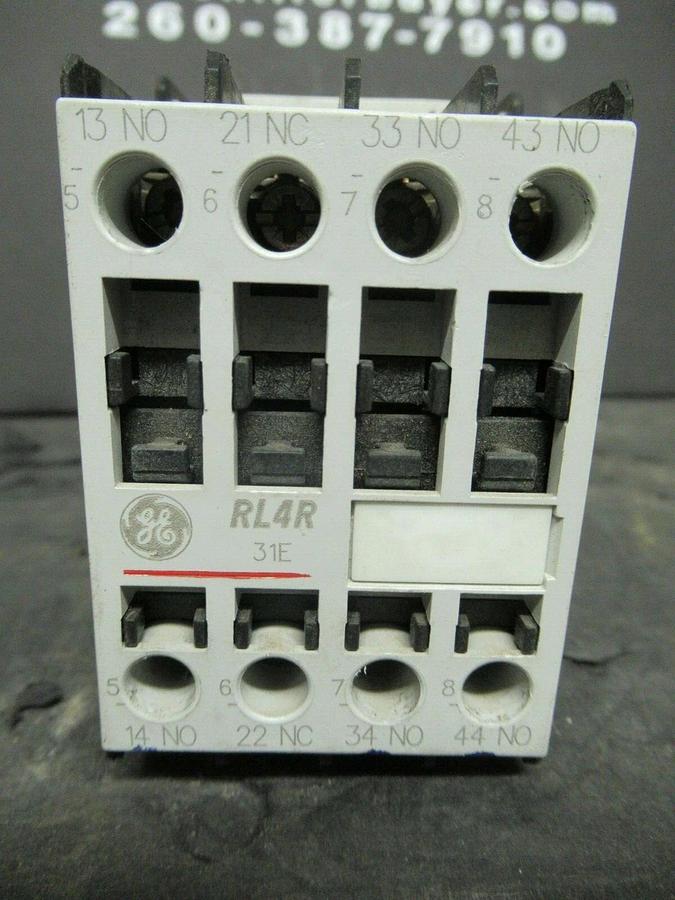 Used 20 AMP GENERAL ELECTRIC CONTACTOR RL4RA031T MOD. 1 **WARRANTY INCLUDED**