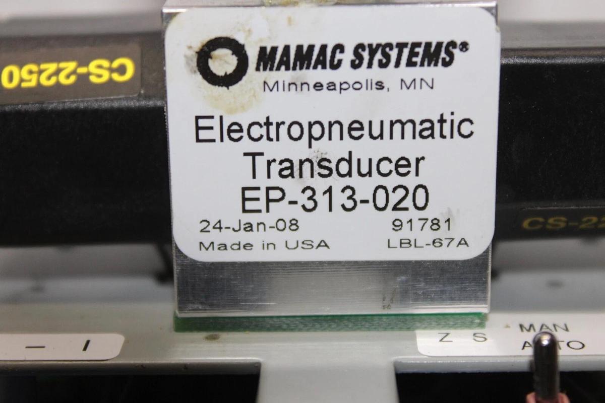 Used MAMAC SYSTEMS ELECTROPNEUMATIC TRANSDUCER EP-313-020 0-30 PSI **WARRANTY**