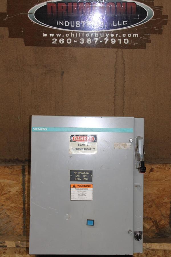 Used SIEMENS NEMA 1 ENCLOSED COMBINATION STARTER W/ SIZE 1 SXL-CO & MCS603R