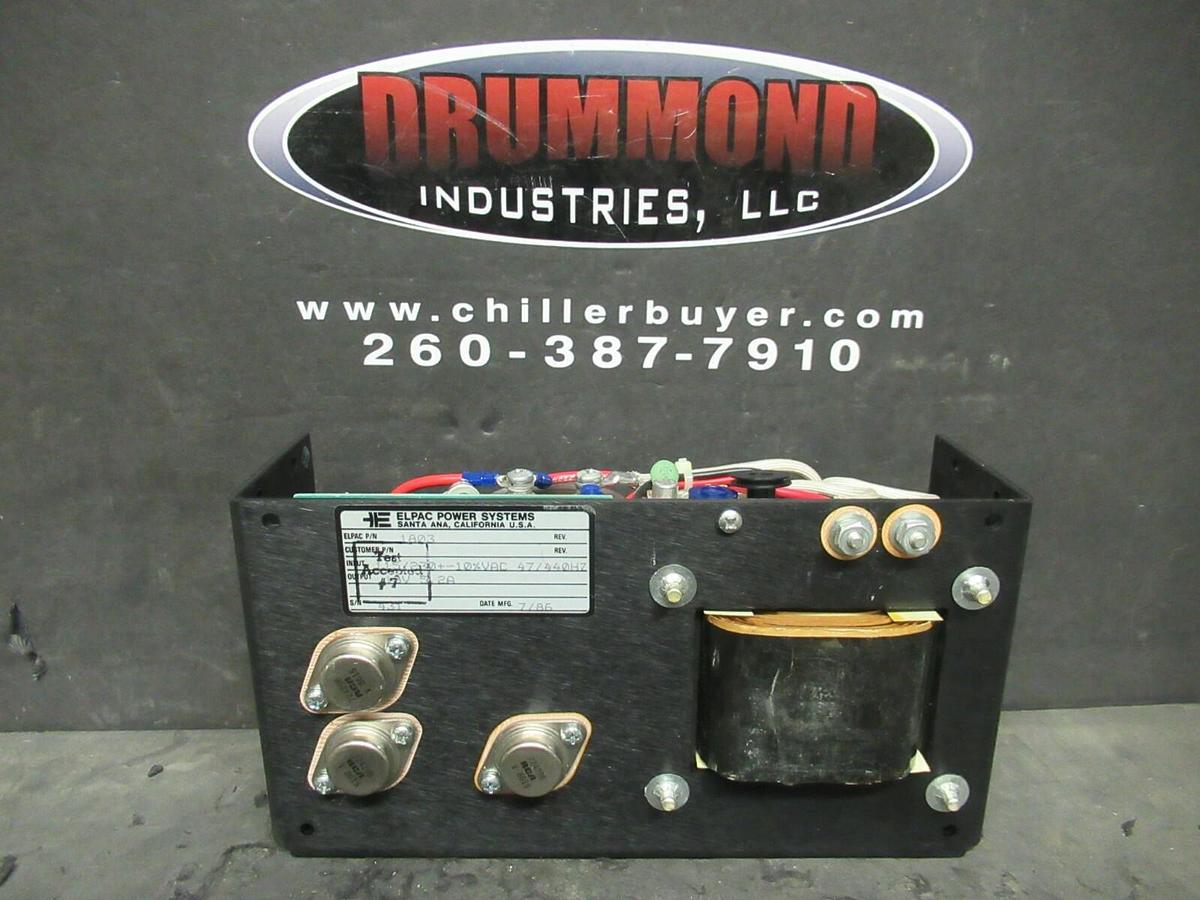Used ELPAC POWER SYSTEMS POWER SUPPLY P/N 1803 115/230 VAC INPUT 18 VDC @ 5.2 AMP
