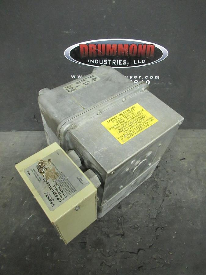 Used SCHNEIDER HIGH TORQUE ACTUATOR MOTOR MP-9810 120 VAC 110 WATTS W/ DRIVE CP-8391