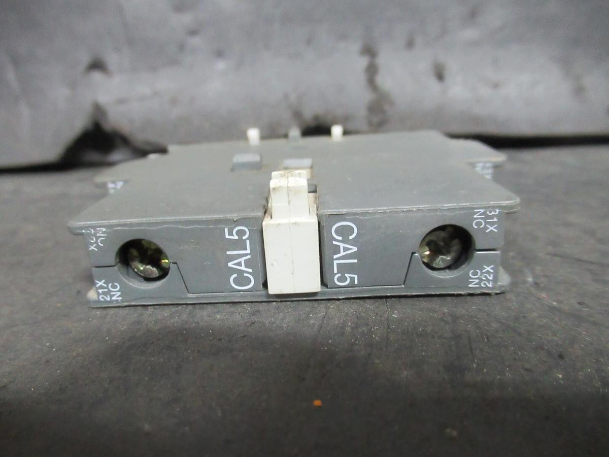 Used ABB MECHANICAL INTERLOCK / AUXILLIARY CONTACT CAL5-11 600 VOLT 16 AMP A600