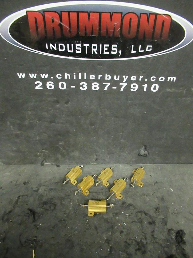 Used (6 QTY) VISHAY DALE RH-25 25 WATT 0.5 OHM ALUMINUM POWER RESISTORS MI9402 1%