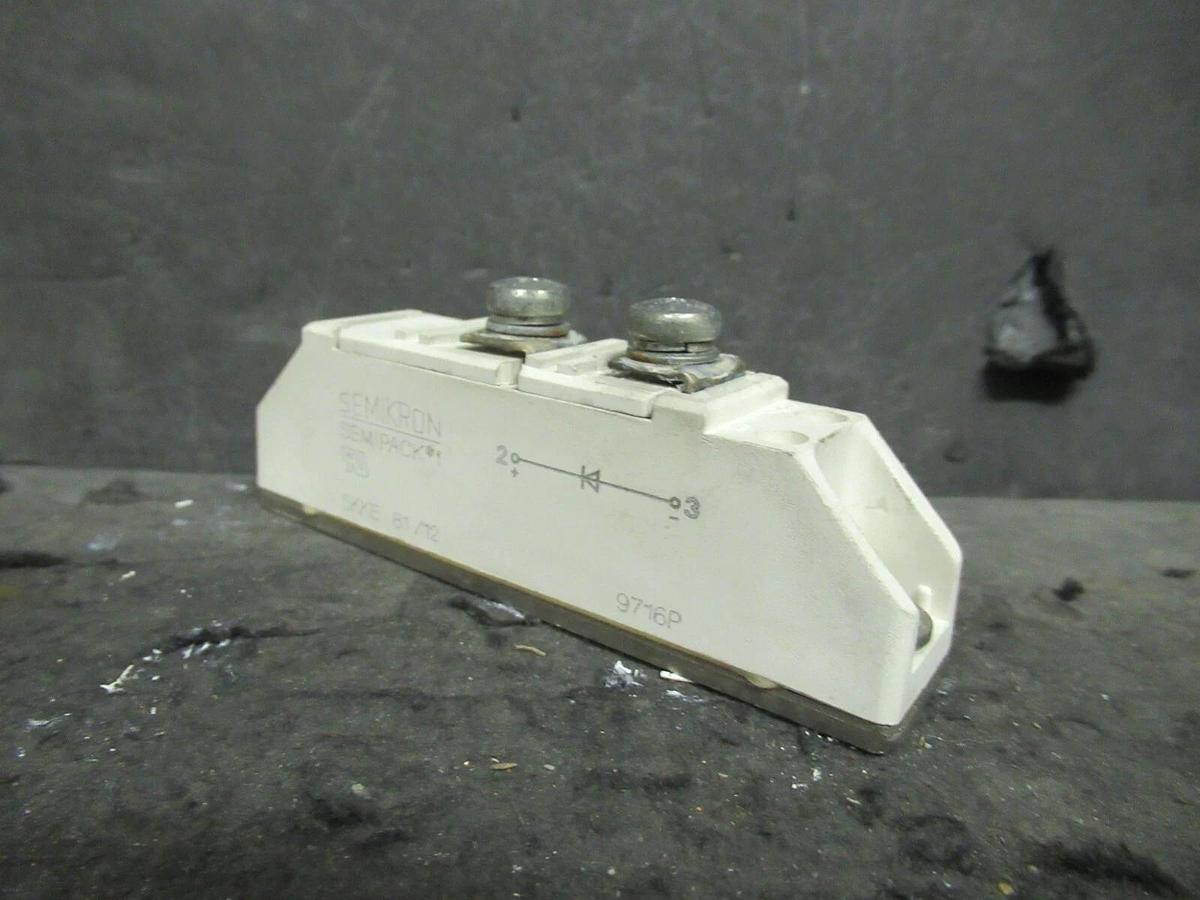 Used SEMIKRON POWERBLOCK SEMIPACK 1 POWER MODULE TRANSISTOR SKKE81/12 RECTIFIER DIODE