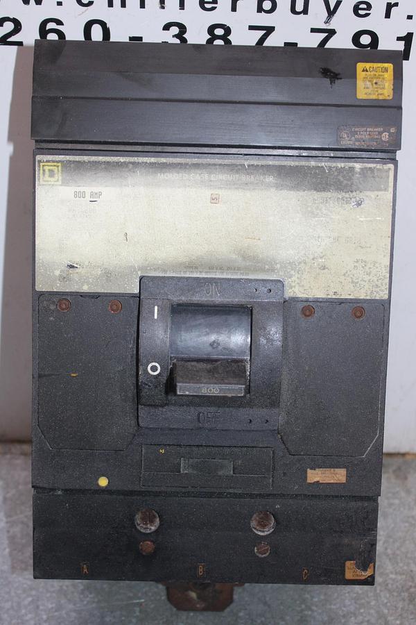 Used SQUARE D I-LINE CIRCUIT BREAKER NA361000 100 AMP 600 VAC 3-POLE