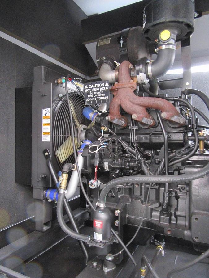 Used 30 KW DIESEL GENERATOR MTU 120/240V JOHN DEERE SOUND ENCLOSED 196 HRS VIDEO