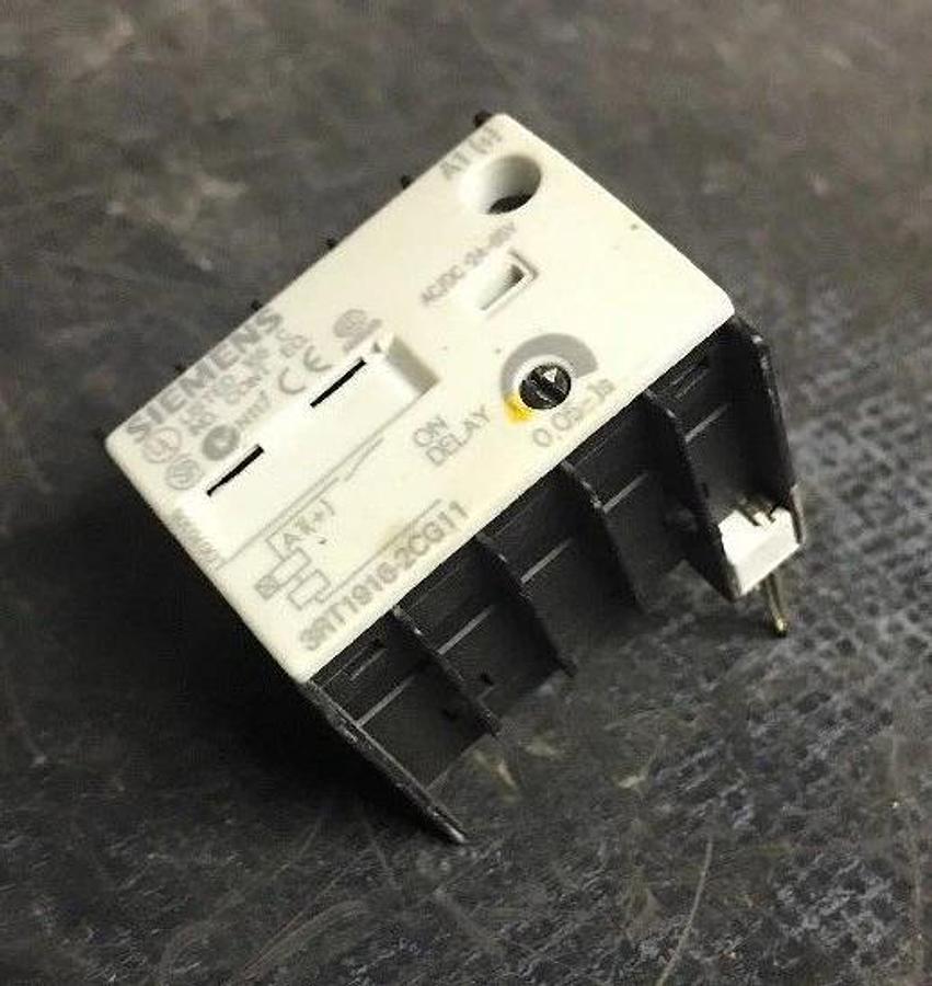 Used SIEMENS AUXILIARY TIMER-ON DELAY MODULE 3RT1916-2CG11 0.05-1 SECOND **WARRANTY**