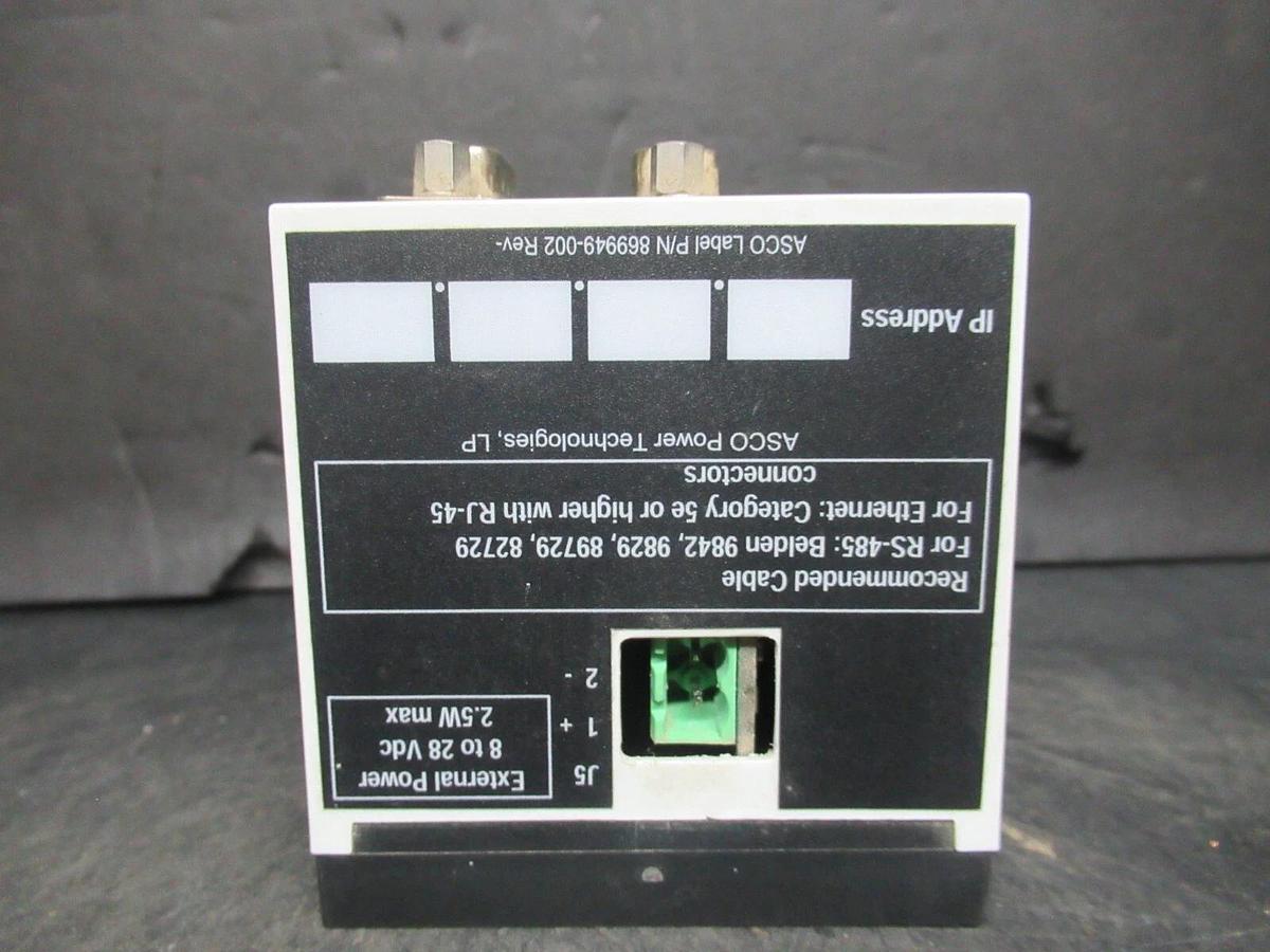 Used ASCO CONNECTIVITY MODULE 5150 10/100 MBPS SOFTWARE: 869764-004-C-2012 *WARRANTY*
