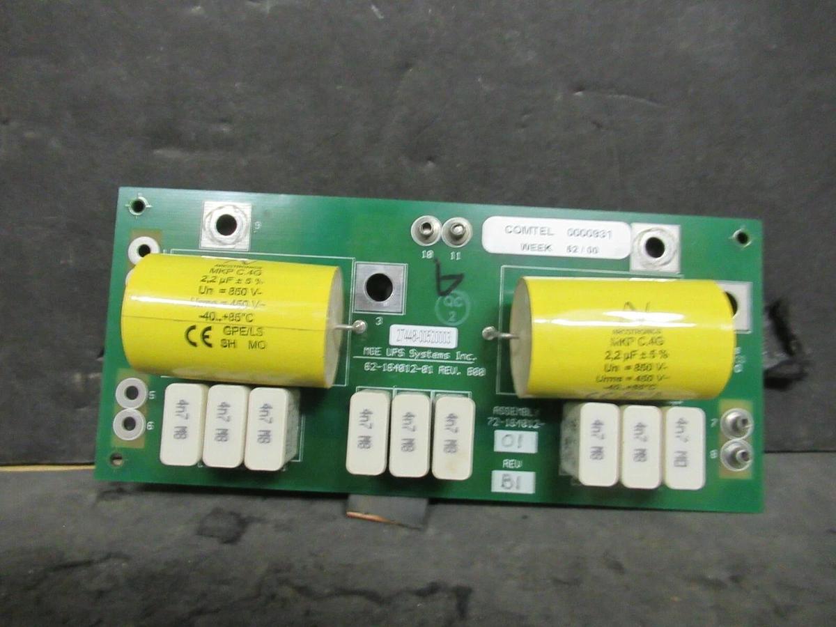 Used MGE UPS SYSTEMS 62-164012-01 REV B00 ASSEMBLY 72-164012-01 B1 CIRCUIT BOARD