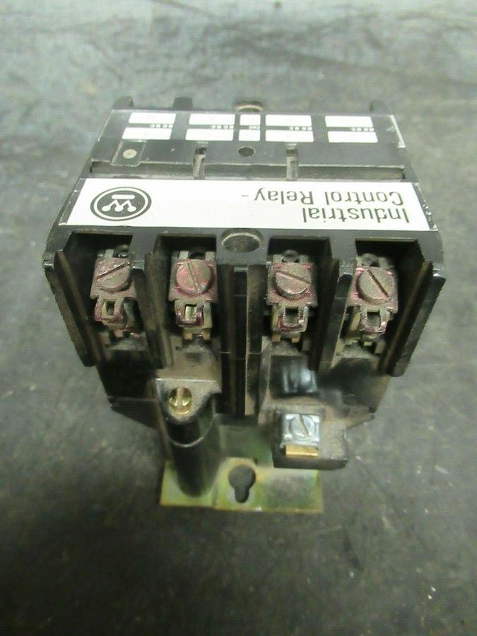 Used 10 AMP WESTINGHOUSE INDUSTRIAL CONTROL RELAY AR4A 600 VAC 766A023G01 120 V COIL