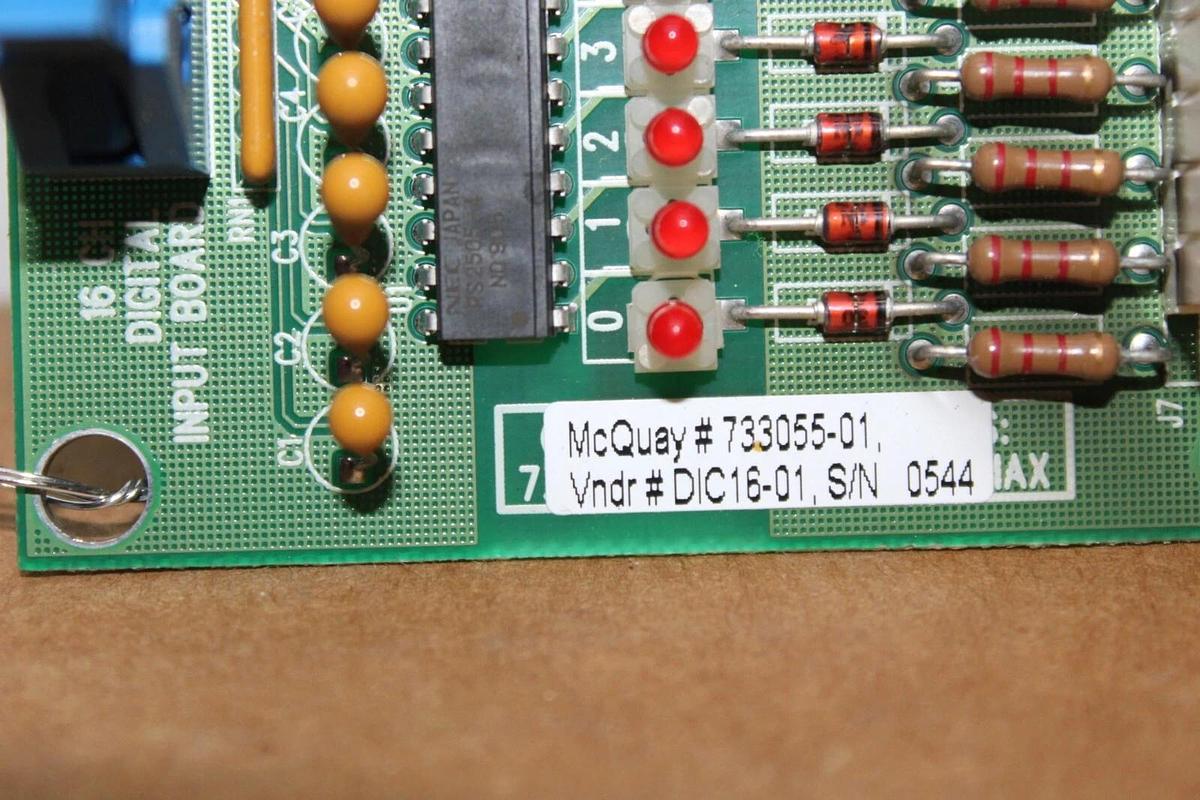 Used MCQUAY DIGITAL INPUT BOARD 733055-01 006-000427-01 **WARRANTY INCLUDED**