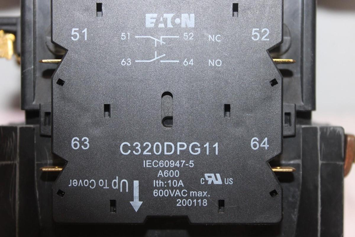 Used EATON CONTACTOR C25GNF390A 90 AMP 600 VOLT 50 HP 37 KW 3-PHASE 3-POLE