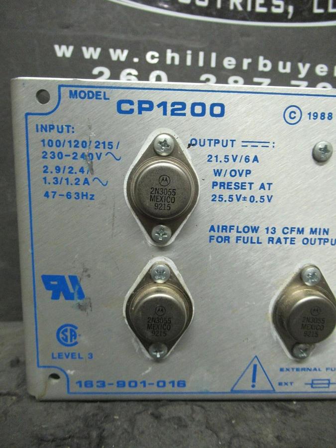 Used CONDOR POWER SUPPLY CP1200 163-901-016 120/240 VAC INPUT TO 21.5 VDC OUTPUT