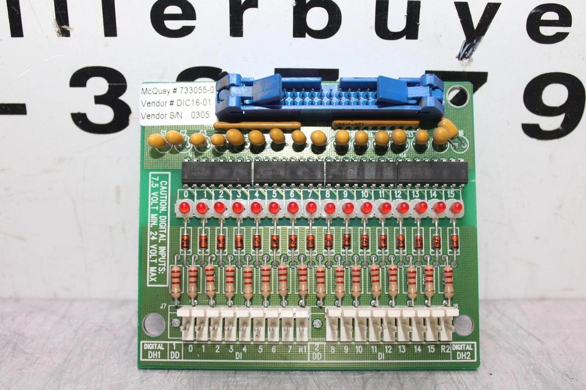 Used MCQUAY DIGITAL INPUT CIRCUIT BOARD 733055-01 006-000427-01 REV. B *WARRANTY*
