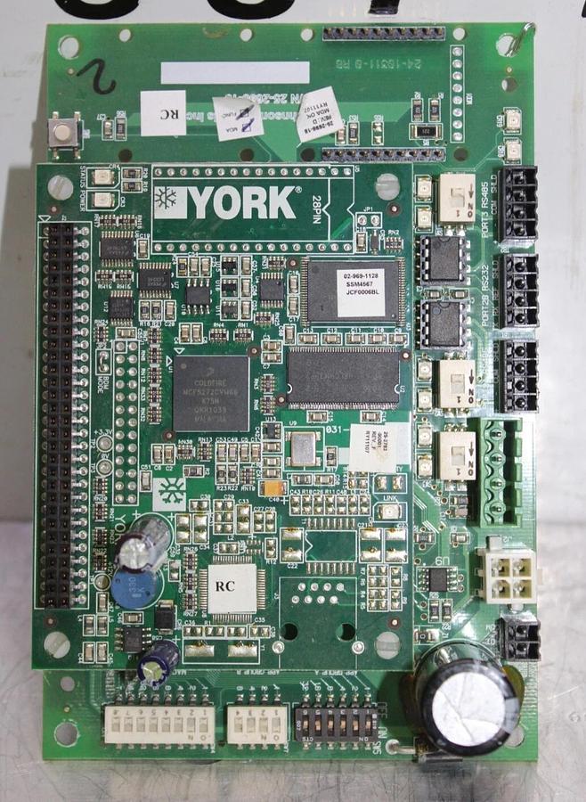 Used YORK HVAC CHILLER GATEWAY CARD 25-2698-18 REV. D W/ 25-2783-90001 REV. F