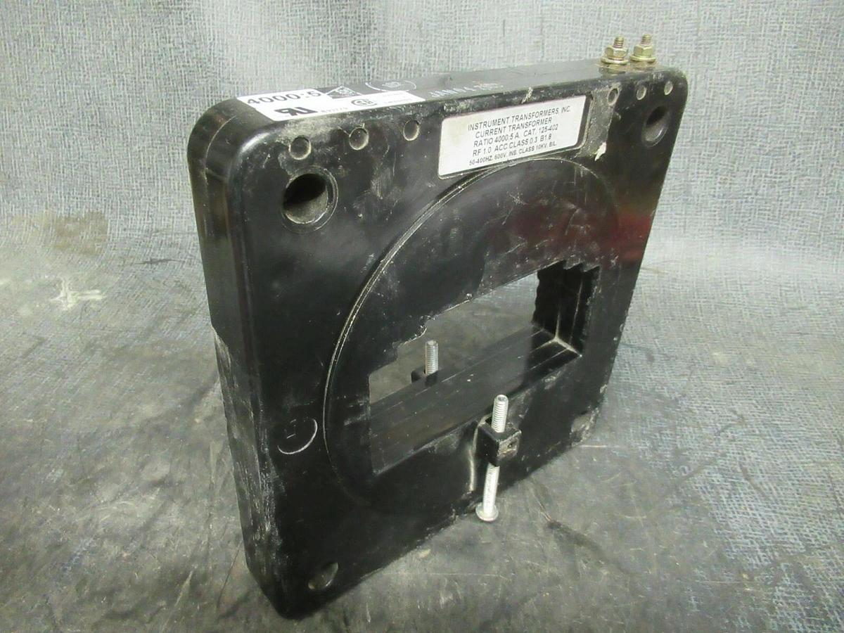 Used INSTRUMENT CURRENT TRANSFORMER 125-402 RATIO: 4000:5 **WARRANTY INCLUDED**