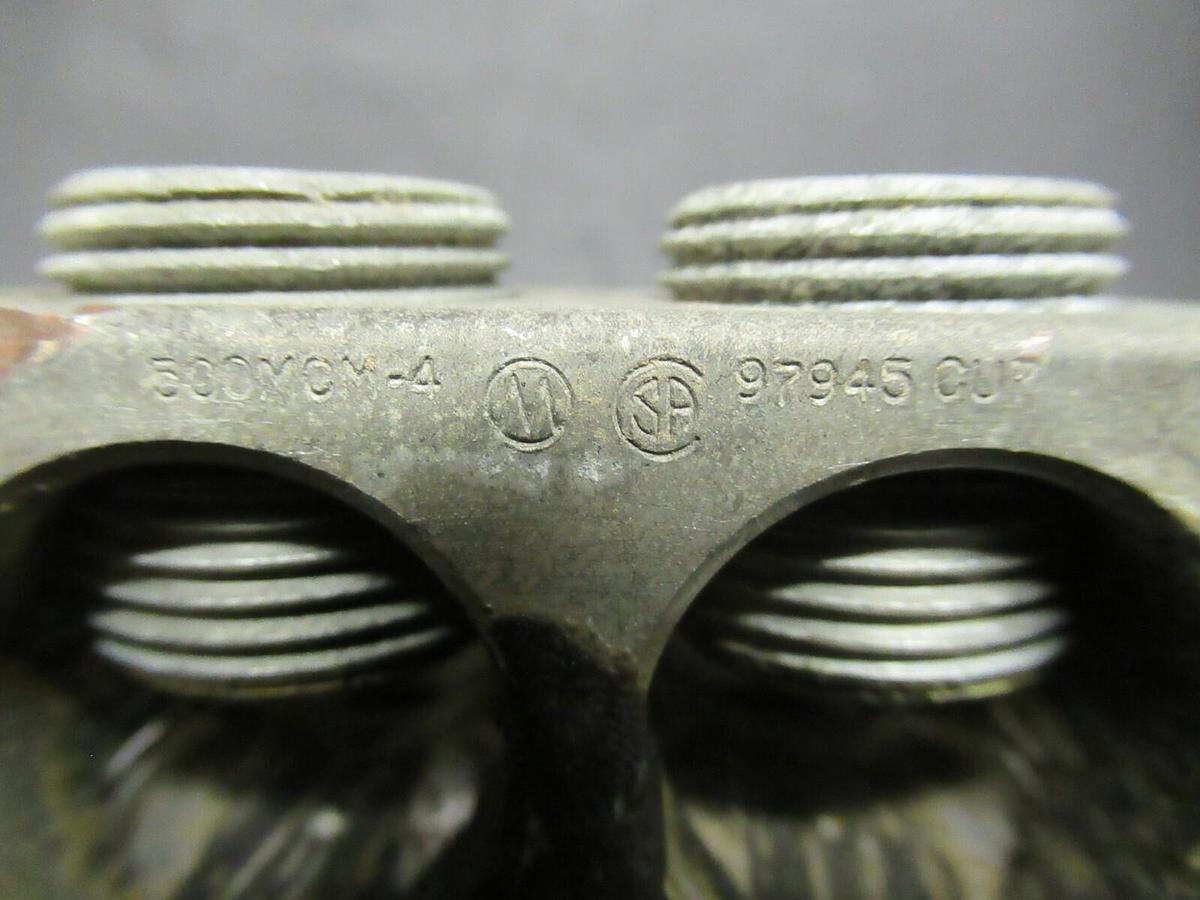Used (3) MARATHON 97945 MECHANICAL DISTRIBUTION WIRE CONNECTOR LUG TAP 500MCM - #14