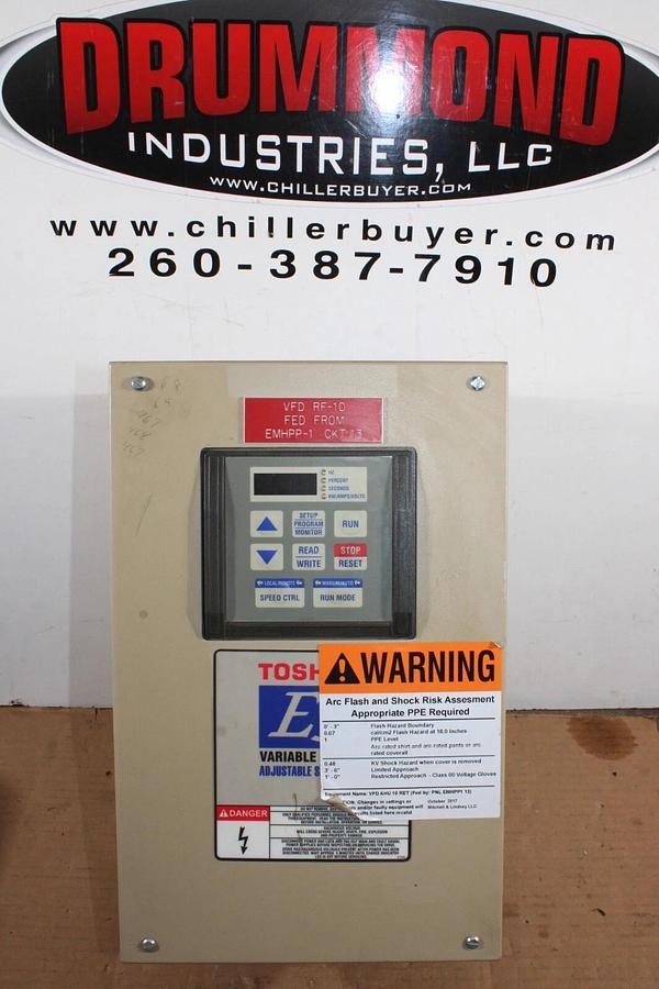 Used TOSHIBA 130E3 TRANSISTOR INVERTER VT130E3U4080A 8 KVA 460 VOLT 12 AMP