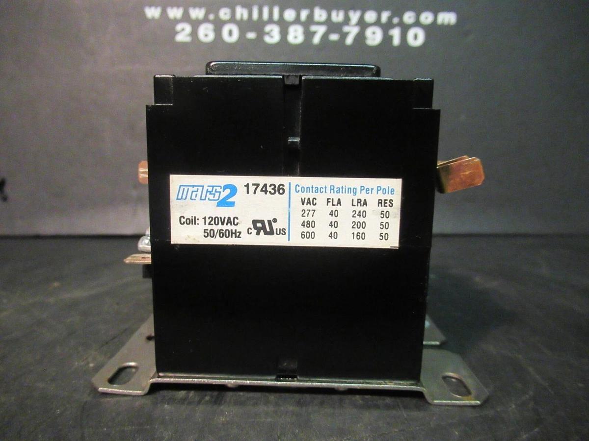 Used MARS 2 CONTACTOR 17436 600 VAC 40 AMP COIL: 120 V **WARRANTY**