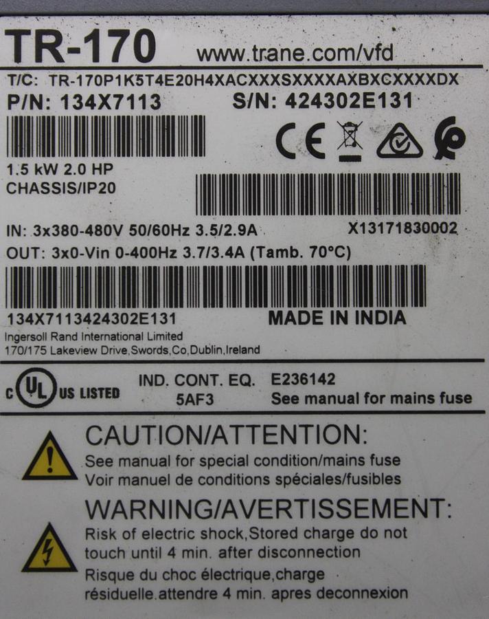Used SQUARE D I-LINE CIRCUIT BREAKER KA36150 SERIES 2 150 AMP 600 VAC 3-POLE