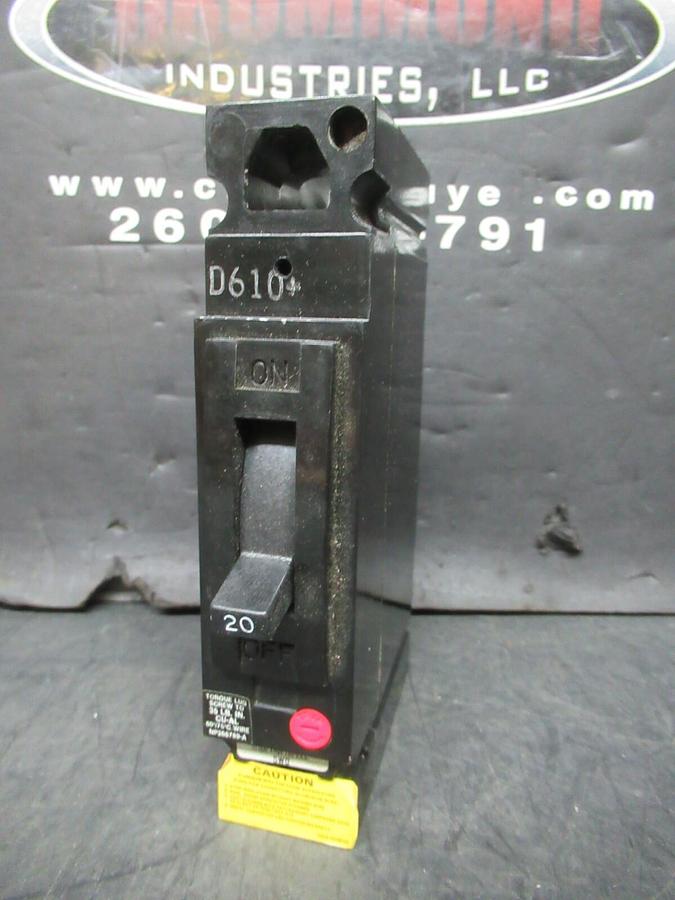 Used GE CIRCUIT BREAKER TEB111020 20 AMP 120 VAC SINGLE POLE **NEW IN BOX**