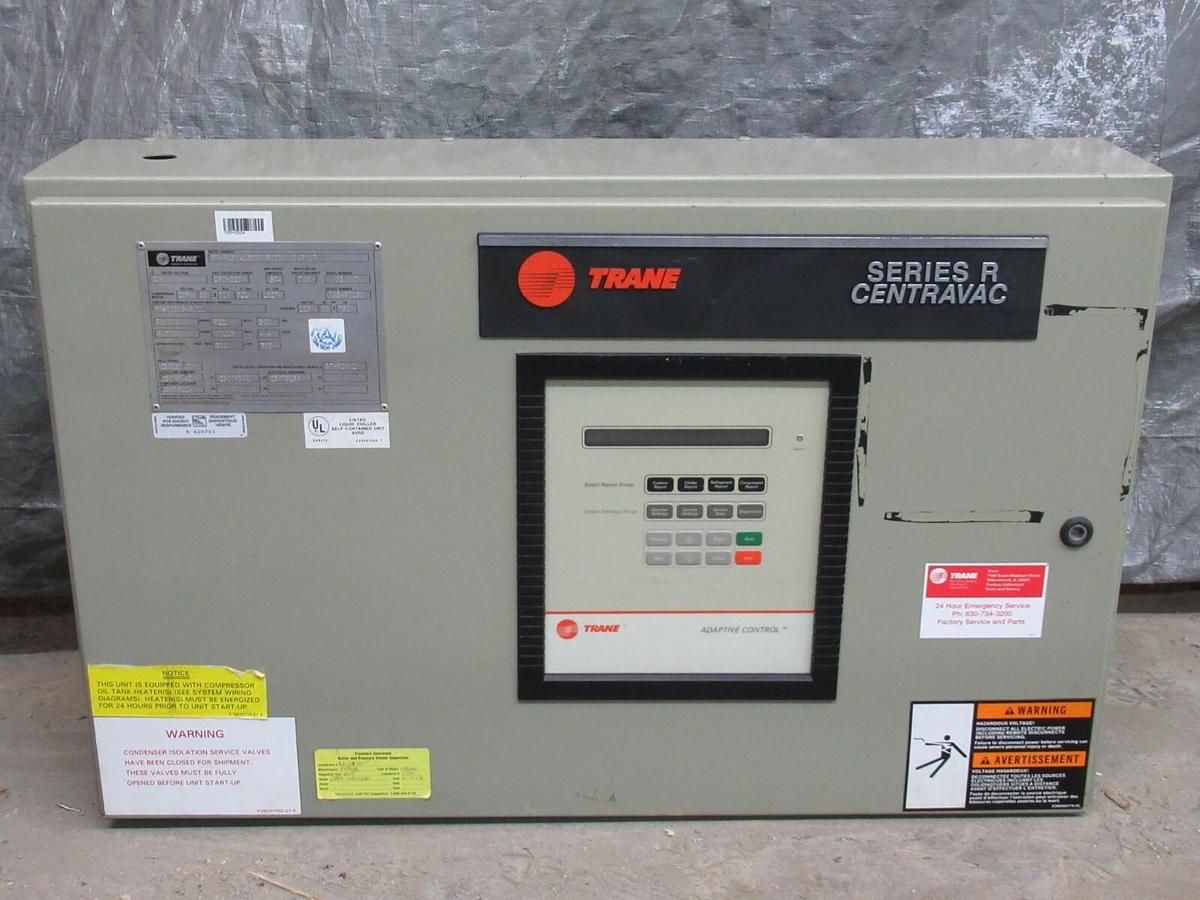 Used TRANE SERIES R CENTRAVAC CONTROL INTERFACE FOR RTHB150 CHILLER 208 VAC 3 PH R22