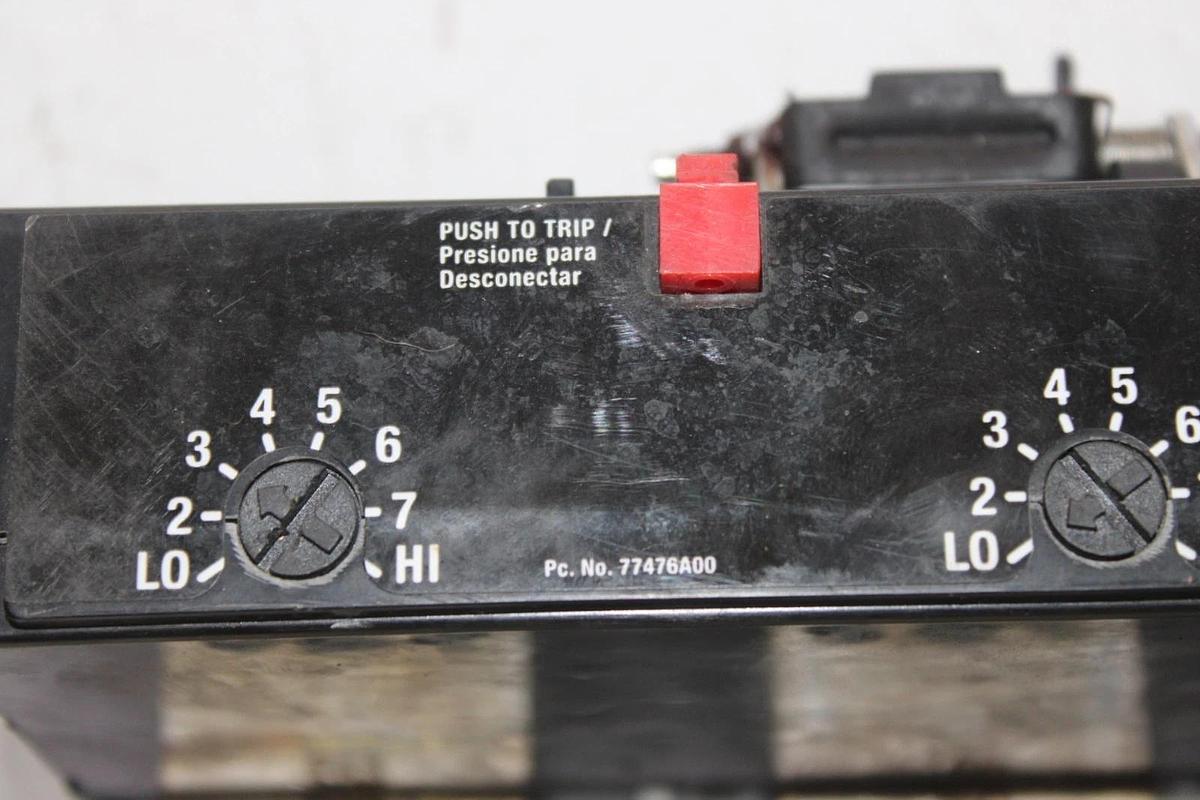 Used SIEMENS ADJUSTABLE OVERLOAD RELAY OM-1462012-2X-0748 77476A00 200 AMP