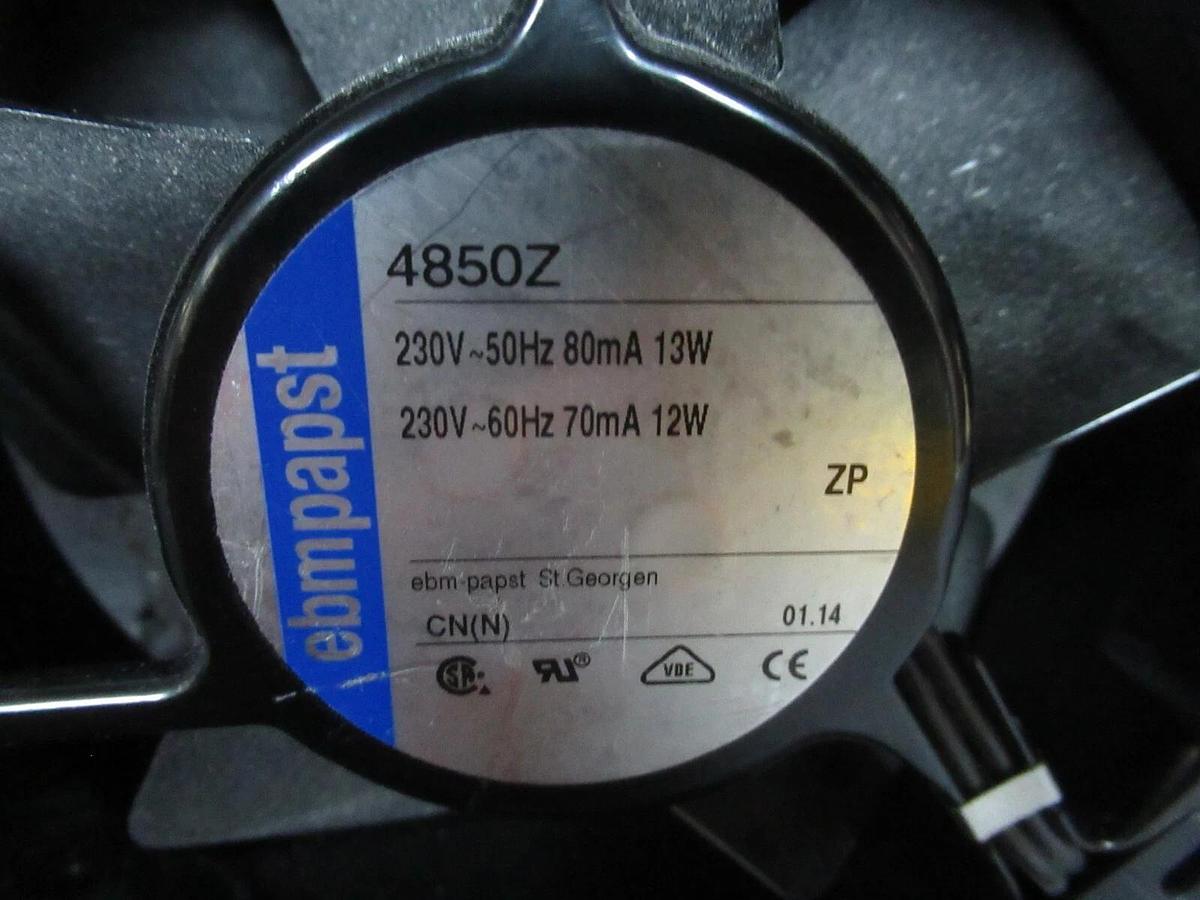 NEW SURPLUS EBMPAPST 4850Z AXIAL COOLING FAN 230 VAC 50/60 HZ W/ FILTER / SCREEN