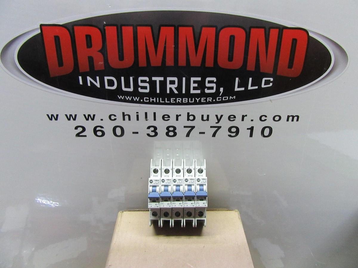Used LOT OF 5 ALLEN BRADLEY 1489-A1C020 AB-5321 SINGLE POLE 277 VAC 2 AMP
