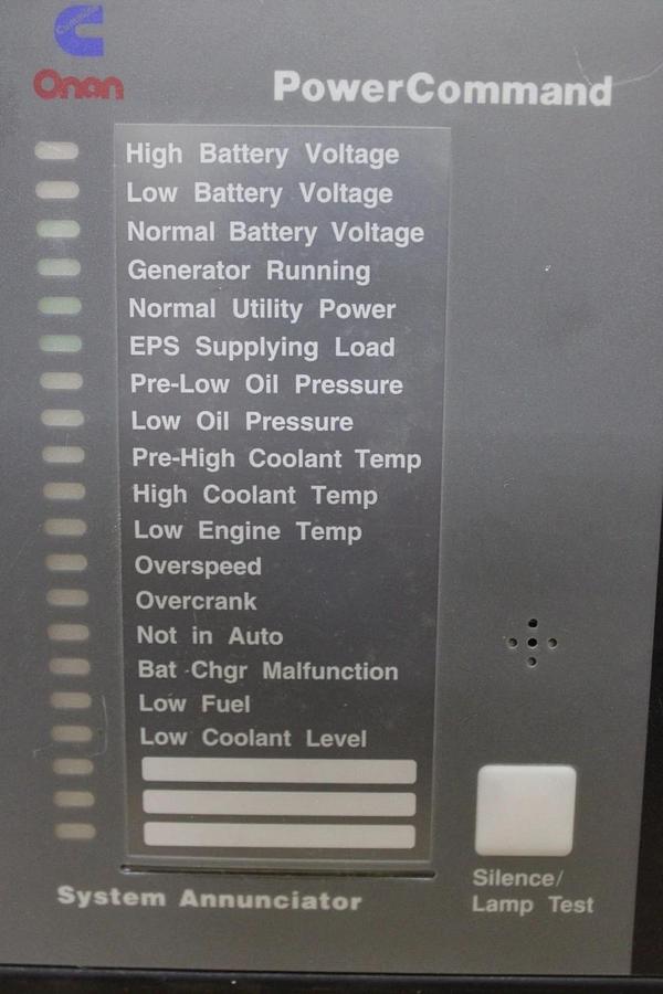 Used ONAN CUMMINS POWER COMMAND ANNUNCIATOR 300-4508 24 VDC 5 WATT