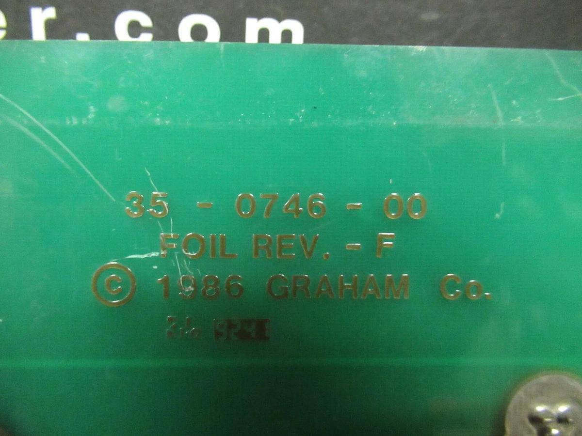 Used GRAHAM 02763523 REV E CHOPPER SNUBBER PCB CIRCUIT BOARD 02-7635-23 35-0746-00 F