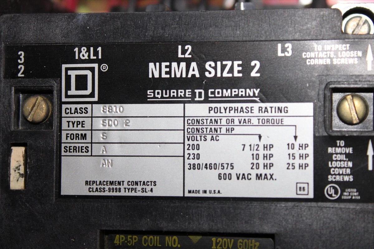 Used SQUARE D MCC STARTER BUCKET MODEL 4 24" SIZE 2 600 VAC 25 HP **WARRANTY**