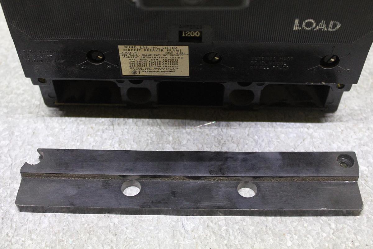 Used ITE CORDON ETC CIRCUIT BREAKER CM3B600 600 AMP 600 VOLT 3-POLE