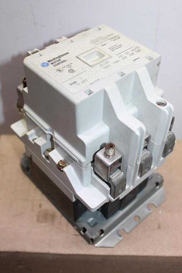 Used WESTINGHOUSE CONTACTOR A201K3CA 90 AMP 600 VAC 50 HP NEMA 3 COIL: 120V